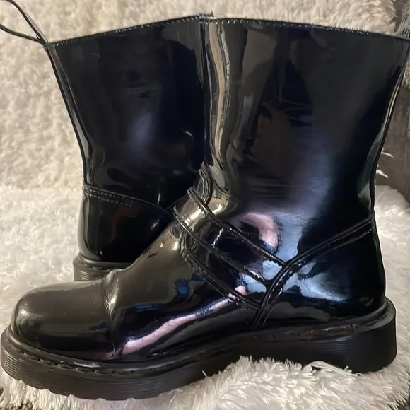 DR Martens Patent Leather Combat Boots Size 7