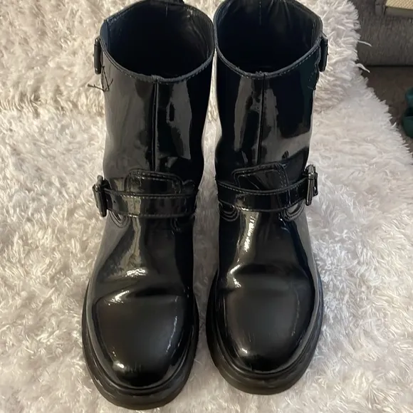 DR Martens Patent Leather Combat Boots Size 7