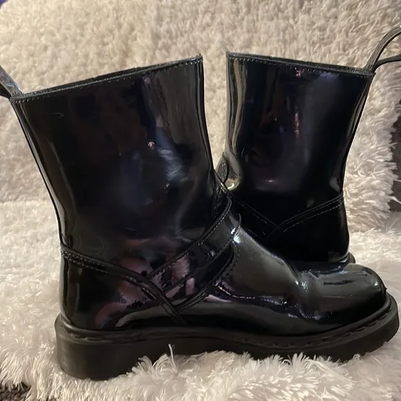 DR Martens Patent Leather Combat Boots Size 7