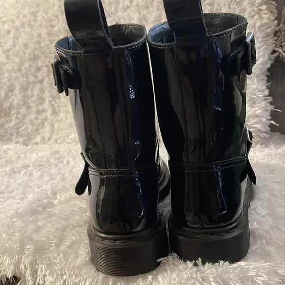 DR Martens Patent Leather Combat Boots Size 7
