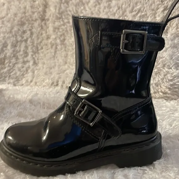 DR Martens Patent Leather Combat Boots Size 7