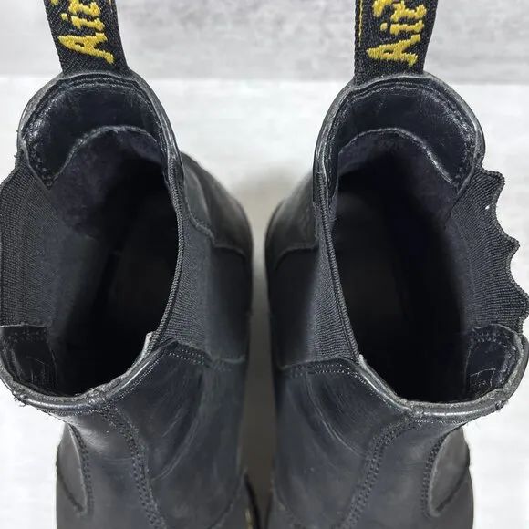 Dr Martens Rometty Leather Platform Chelsea Boots - Women's Size 8 - Black