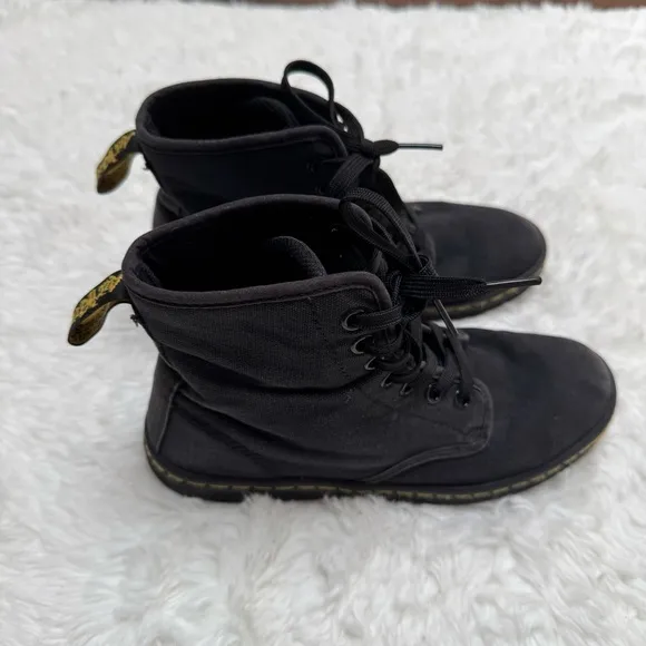 Dr. Martens Shoreditch AirWair Canvas Sneakers Size 6 Black Combat Boots