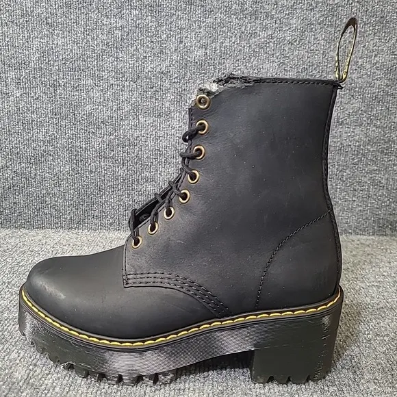 Dr. Martens Shriver Hi Leather Lace-Up Platform Women's Sz 7 Combat Boot *Flaws