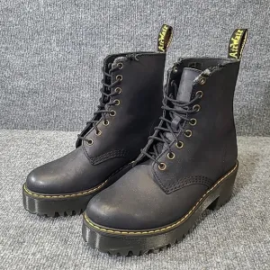 Dr. Martens Shriver Hi Leather Lace-Up Platform Women's Sz 7 Combat Boot *Flaws