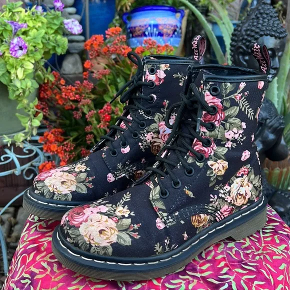 Dr. Martens Victorian Rose Floral Boots