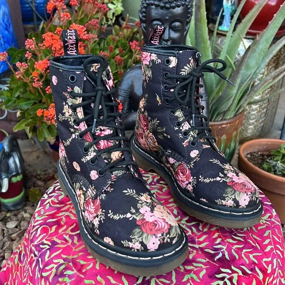 Dr. Martens Victorian Rose Floral Boots