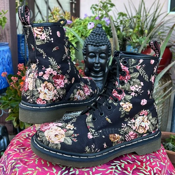 Dr. Martens Victorian Rose Floral Boots