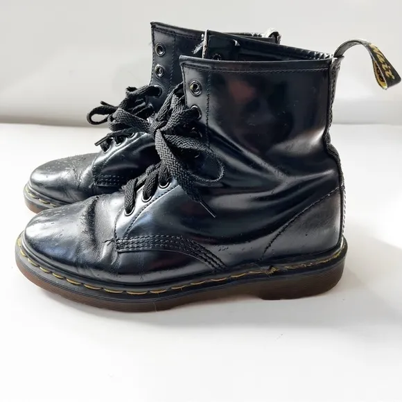 Dr. Martens Vintage 1990s Lace Up Combat Leather Boots