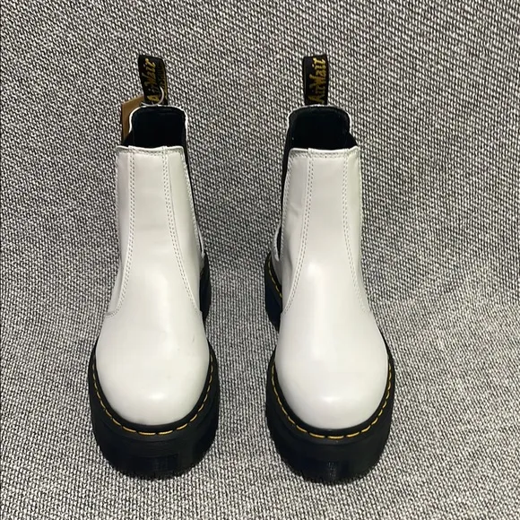 Dr. Martens White Chelsea Boots