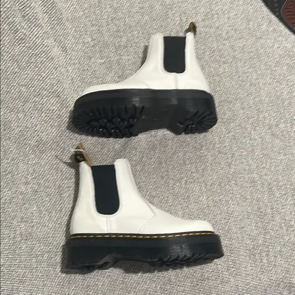 Dr. Martens White Chelsea Boots