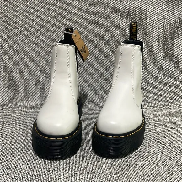 Dr. Martens White Chelsea Boots