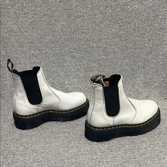 Dr. Martens White Chelsea Boots