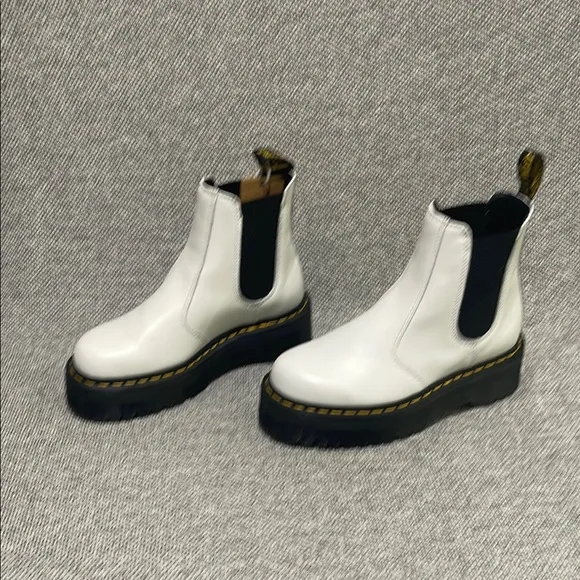 Dr. Martens White Chelsea Boots