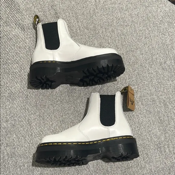 Dr. Martens White Chelsea Boots