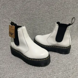 Dr. Martens White Chelsea Boots