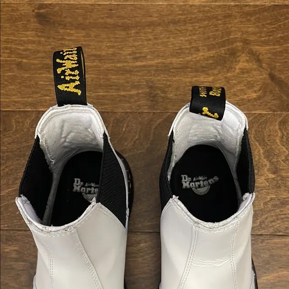 Dr. Martens White Chelsea Boots
