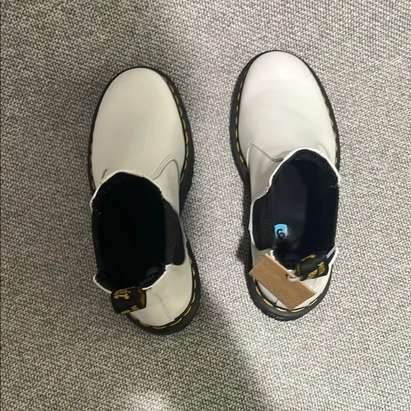 Dr. Martens White Chelsea Boots
