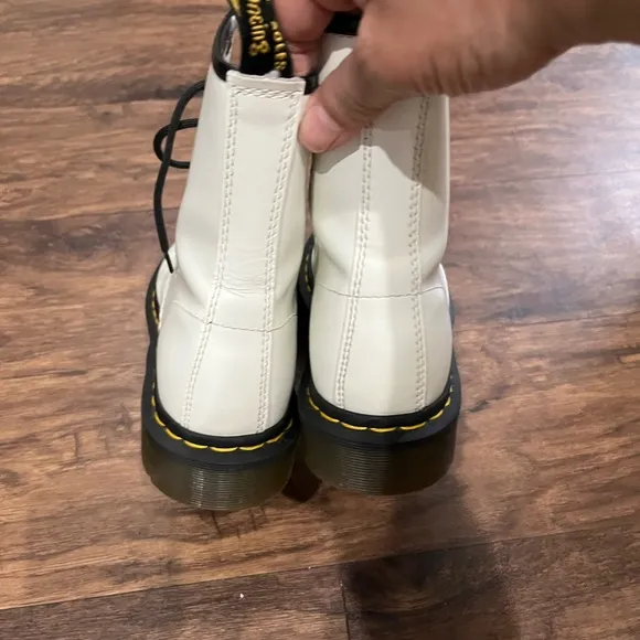 Dr Martens White Combat Boots Sz. 7