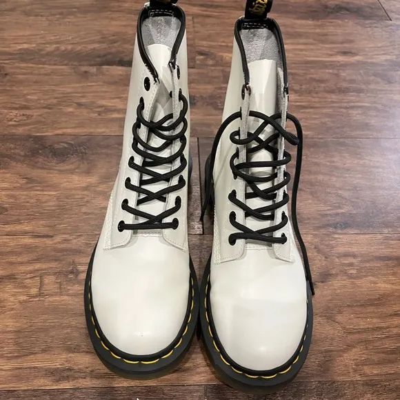 Dr Martens White Combat Boots Sz. 7