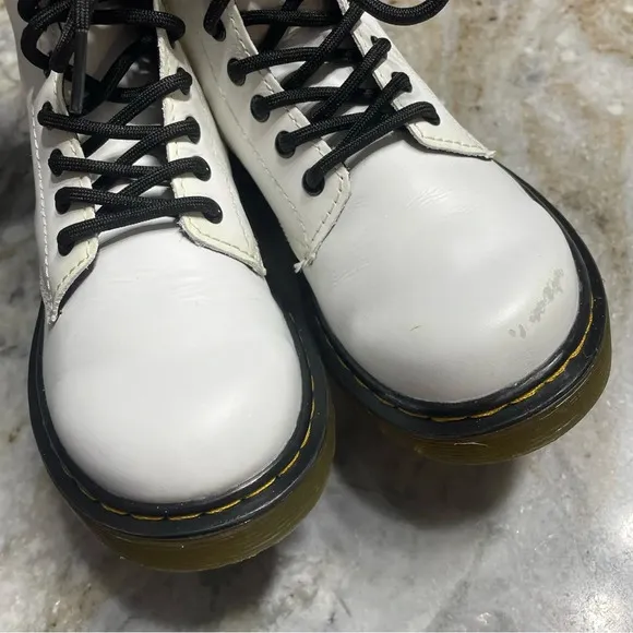 Dr. Martens White Combat Kids Boots 1460 Toddler size 13