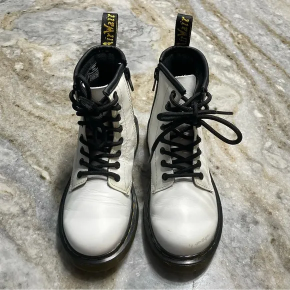 Dr. Martens White Combat Kids Boots 1460 Toddler size 13