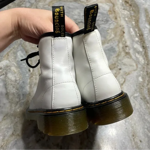 Dr. Martens White Combat Kids Boots 1460 Toddler size 13