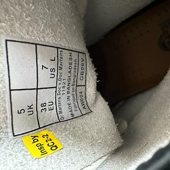 Dr Martens White Lace Up Combat Boots Size 7