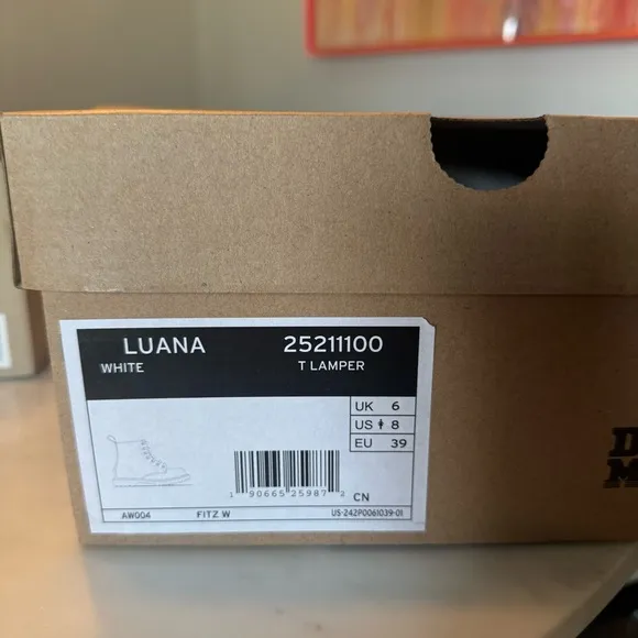 Dr. Martens White Luana Combat Boots