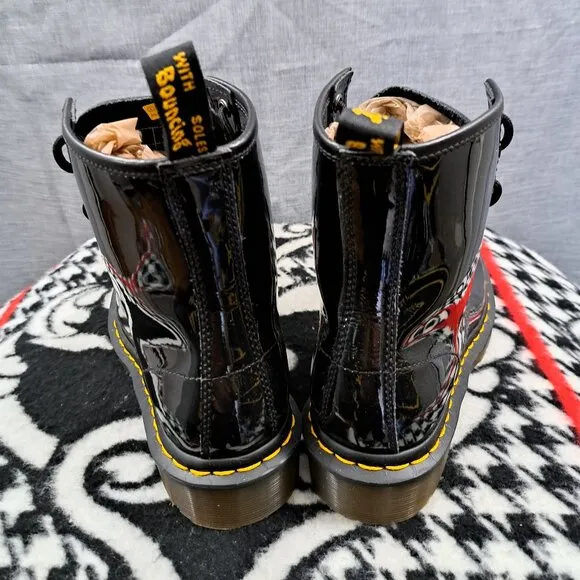 Dr. Martens Womens 11821 Combat Boots Sz 6 Black