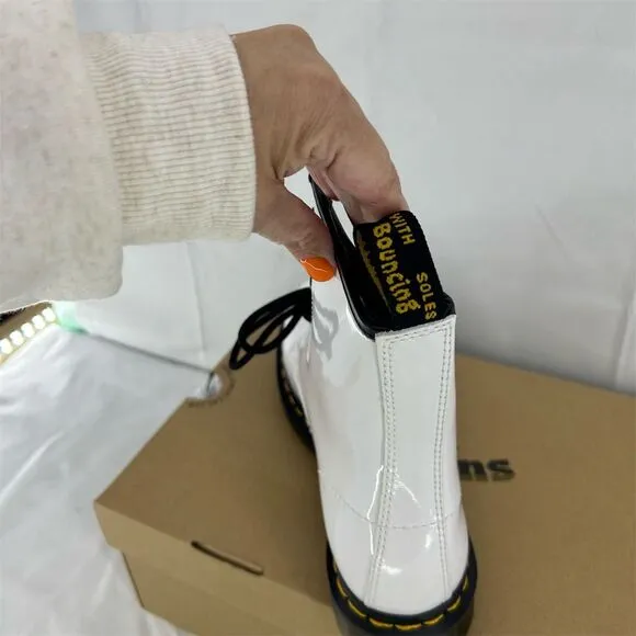 Dr. Martens Women's 1460 Pascal White Combat Boots Size 9 NIB