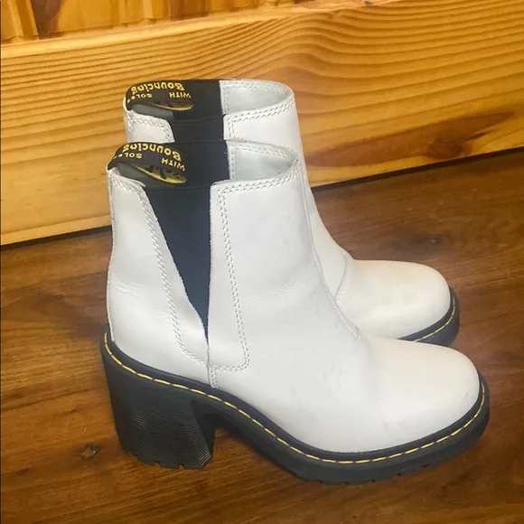 Dr. Martens Women's White Spence Platform Chelsea Boots