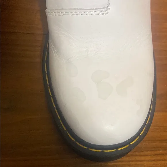 Dr. Martens Women's White Spence Platform Chelsea Boots
