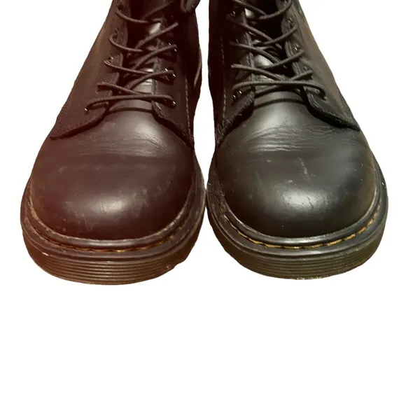 DR. MARTENS YOUTH Black Drawsrring Front Lace Up Air Cushion Combat Boots-SIze 4