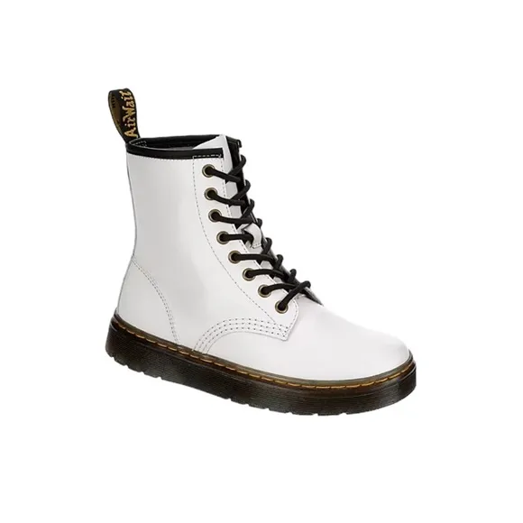 Dr. Martens Zavala Air‎ Wair White Leather Combat Boots Size 5M NWOT/NEW