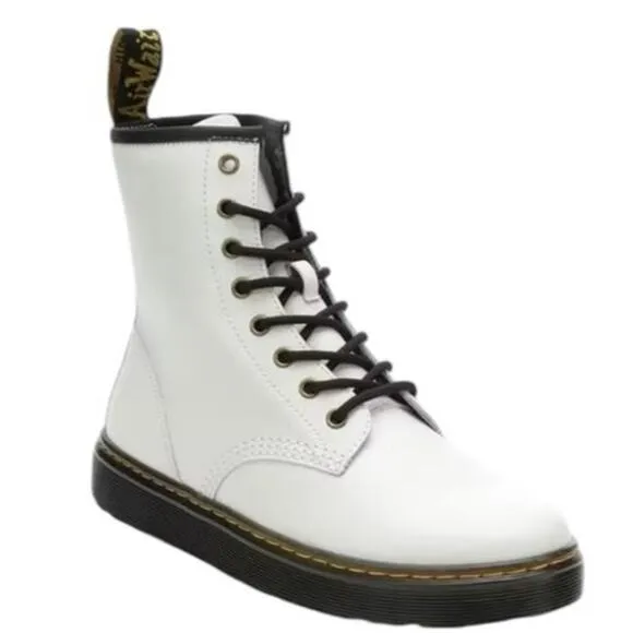 Dr. Martens Zavala White Boots, Women’s Size 8 (EU 39)