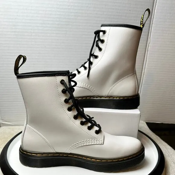 Dr. Martens Zavala White Boots, Women’s Size 8 (EU 39)