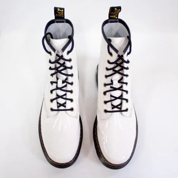 Dr. Martens Zavala Women’s Size 11 Combat Boots White Leather Ankle Boots