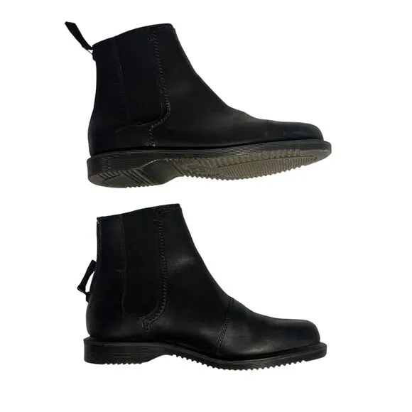 Dr Martens Zillow Chelsea Boots Black Leather AirWair Soles Womens US7 EU38 Goth