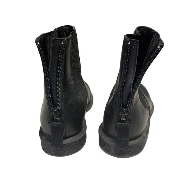 Dr Martens Zillow Chelsea Boots Black Leather AirWair Soles Womens US7 EU38 Goth