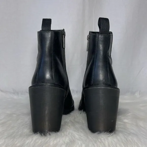Dr. Martens Magdalena Black Leather Lug Sole Chelsea Boots Sz 10