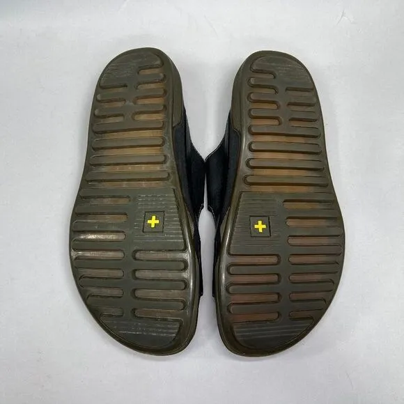 Dr. Martens Men's Size 11 Black Leather Double Strap &amp; Buckle Slide Sandals