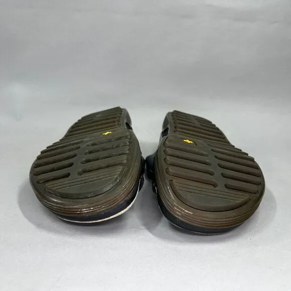 Dr. Martens Men's Size 11 Black Leather Double Strap &amp; Buckle Slide Sandals