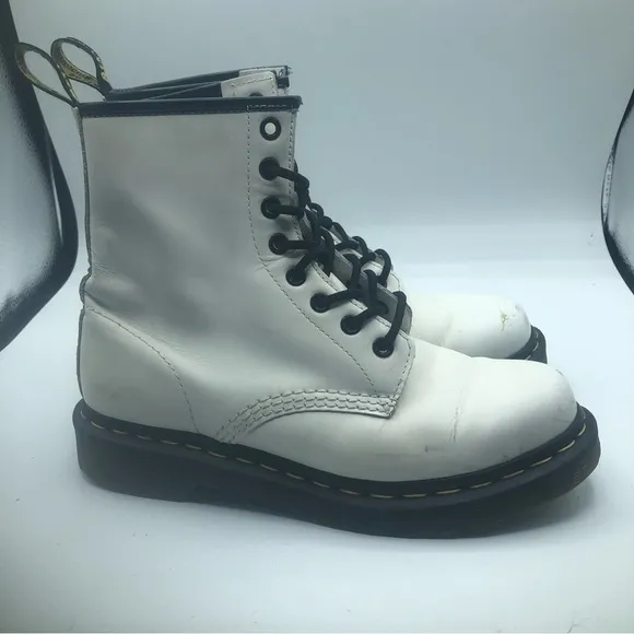 Dr. Martin Jordyn women’s white combat boots size 7