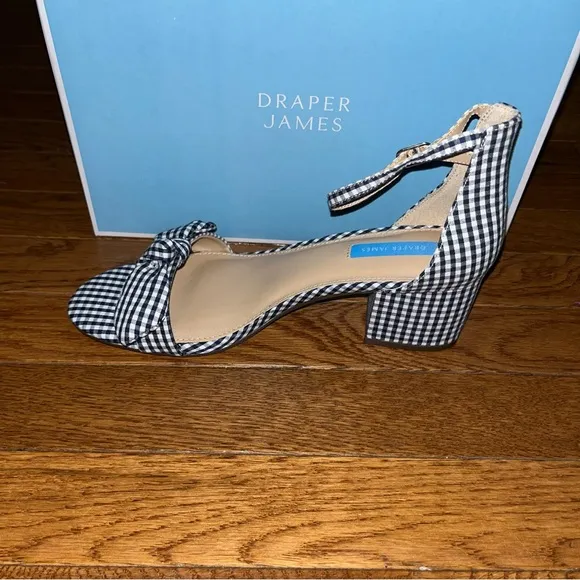 Draper James Preston Ankle Strap Sandals Nassau Navy Multi Knot Women’s Size 8