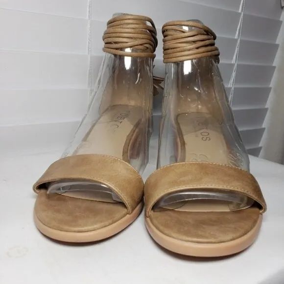 Dream Pairs Toetos Tan Open Toe Ankle Tassel