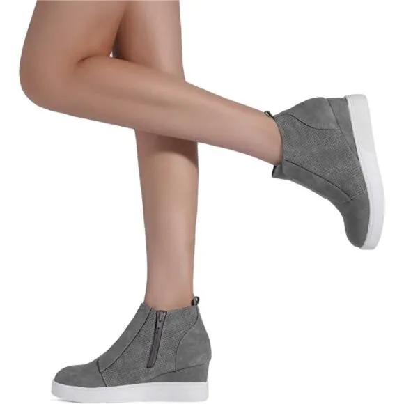 DREAM PAIRS Women’s Platform Wedge Sneakers Ankle Booties