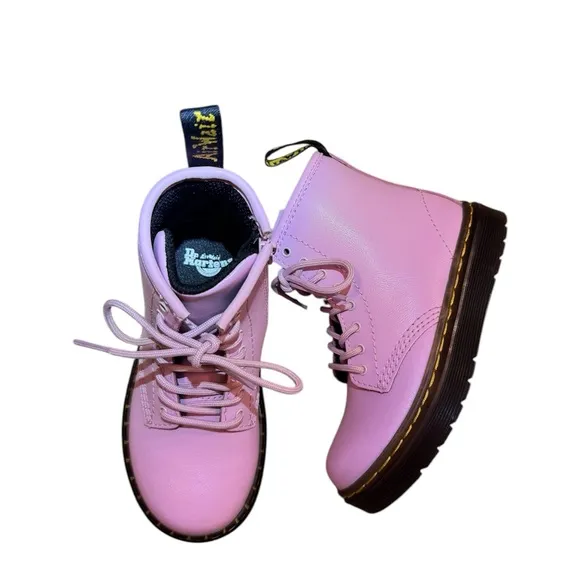 Dr.Martens Zavala combat boots size 10 toddler color pale pink