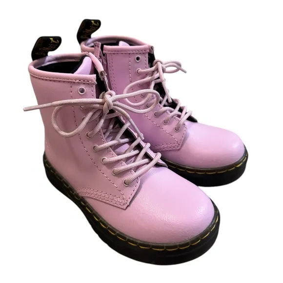 Dr.Martens Zavala combat boots size 10 toddler color pale pink