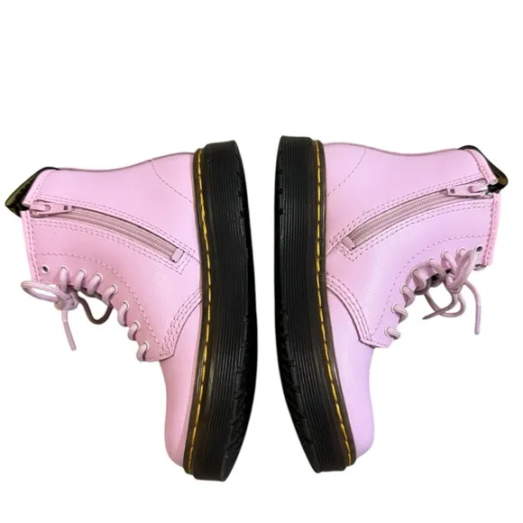 Dr.Martens Zavala combat boots size 10 toddler color pale pink